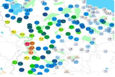 ریز آمار بارش‌ ۲۴ ساعت گذشته ایران