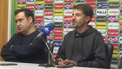 صحبت‌های قاسم حدادی‌فر سرمربی ذوب آهن بعد از بازی با تراکتور