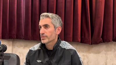 کنفرانس خبری مجتبی جباری سرمربی مس رفسنجان پیش از تقابل با فولاد