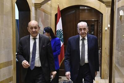  فرستاده مکرون با رئیس پارلمان لبنان دیدار کرد