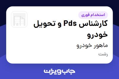  استخدام کارشناس Pds و تحویل خودرو - آقا در ماهور خودرو