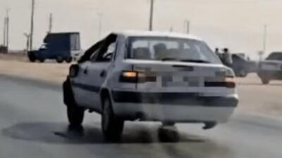  ببینید | توقیف زانتیای متحرک ۳چرخ در شیراز!