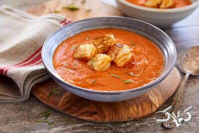 سوپ گوجه با پنیر ؛ آموزش مرحله به مرحله تهیه سوپ گوجه - مجله اینترنتی کولاک