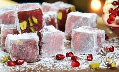 لوکوم انار ؛ شیرینی اصیل و خوش‌رنگ ترکی ویژه یلدا - مجله اینترنتی کولاک