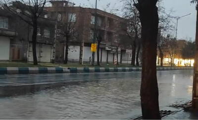  تصاویری از بارش باران در ارومیه و پیرانشهر