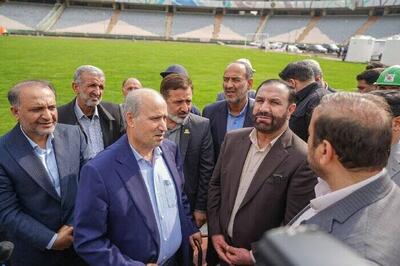 فیلم/ پاسخ تاج به آخرین وضعیت ورزشگاه آزادی - پارس فوتبال