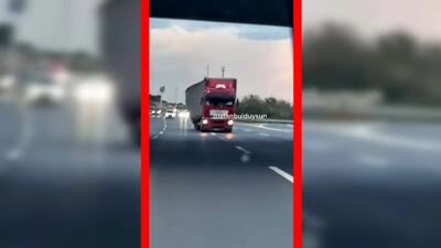  فیلم وحشت آفرینی راننده کامیون مست در بزرگراه