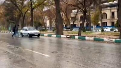  فیلم بارش باران پاییزی در کرمانشاه