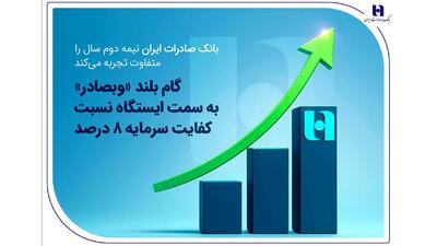  گام بلند «وبصادر» به سمت ایستگاه نسبت کفایت سرمایه ۸ درصد