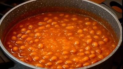  خوراک لوبیا چیتی لعاب‌ دار و خوشمزه + فیلم