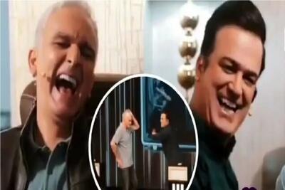  سکانس شاد/بیژن بنفشه خواه جلو دوربین سنگ رو یخ شد/دوستش میگه به حقش گردن داره