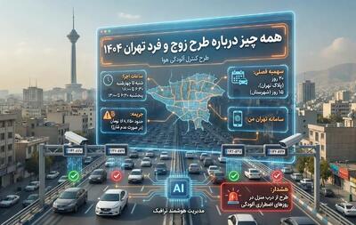 طرح زوج و فرد تهران ؛ محدوده طرح ترافیک و ساعات جریمه / تشریح شرایط ویژه در روزهای آلوده و اجرای طرح از درب منزل