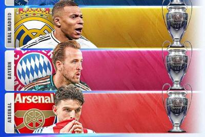 رنکینگ مدعیان لیگ قهرمانان اروپا 26-2025؛ چهار تیم بالاتر از بارسلونا و رئال مادرید