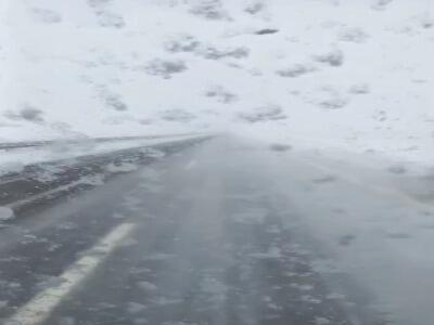 برف و کولاک شدید در سه‌راهی هشترود