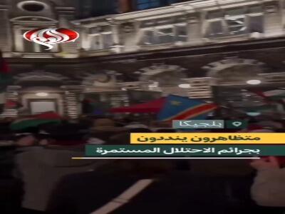  تظاهرات در شهر آنتورپ بلژیک برای محکوم کردن جنایات اسرائیل