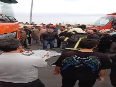 جداسازی مرگبار تریلی در سبزوار با یک جان‌باخته