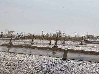  بارش برف در ورزقان