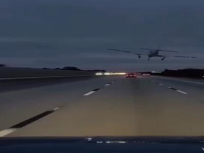 فرود مرگبار هواپیما روی یک ماشین در فلوریدا