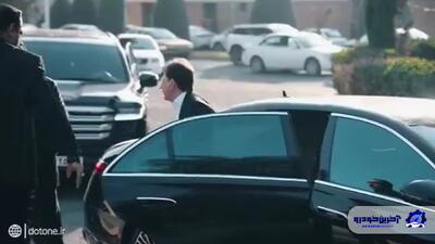 بابک زنجانی سوار بر میباخ و اسکورت با لندکروزر در مراسم افتتاح