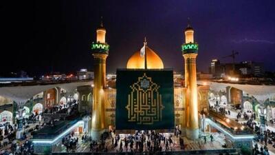  بارش رحمت الهی در حرم مولای متقیان