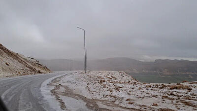  بارش برف شروع شد