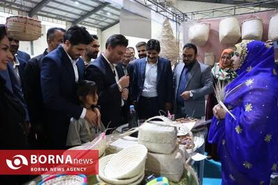  آغاز به کار نخستین نمایشگاه تخصصی حصیربافی در شهرستان مهر