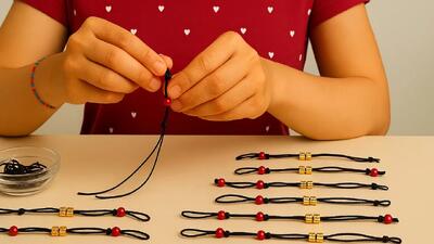  من هرگز نخ های اضافی را دور نمی اندازم/ ​​من ۲۰ دستبند درست کردم و همه آنها را فروختم!