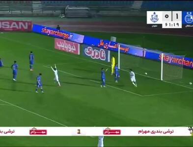 ویدیو | گل اول ملوان به استقلال توسط محمد علینژاد در دقیقه۶۲