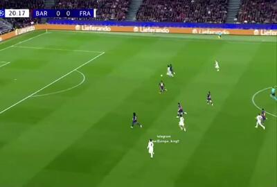 ویدیو| گل اول فرانکفورت به بارسلونا توسط انسگر کناف