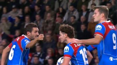 گل اول اتلتیکو مادرید به آیندهوون (خولیان آلوارز)