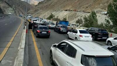 جاده کندوان باوجود بارش‌ها باز است