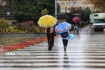 بارش باران پاییزی - همدان