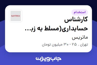  استخدام کارشناس حسابداری(مسلط به زبان انگلیسی) در ماتریس