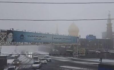 فیلم/ کولاک و بارش برف در محور هراز