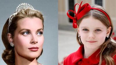  ببینید این دختربچه زیبا چگونه میخواهد مثل مادربزرگش گریس کلی باشد! (تصاویر)