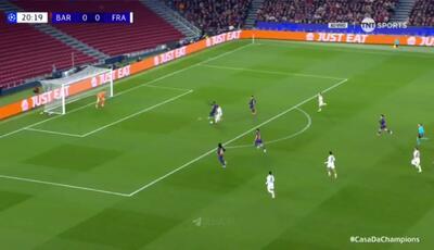 ویدیو: گل اول فرانکفورت به بارسلونا توسط انسگر کناف - پارس فوتبال