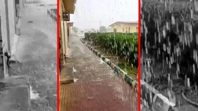  فیلم بارش سنگین و سیل آسای باران در رامشیر خوزستان