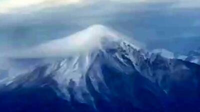  فیلم پوشش برف بر قله دماوند و کوه‌های اطراف