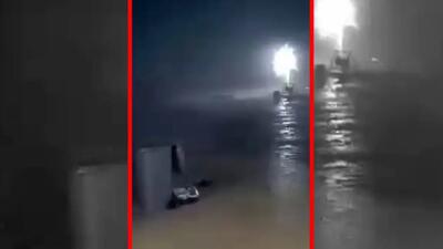  فیلم بارندگی شدید در صحرای سماوه عراق
