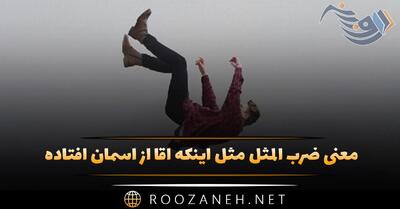  معنی ضرب المثل مثل اینکه آقا از آسمان افتاده + داستان و حکایت