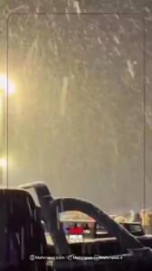 برف و کولاک شدید در جاده چالوس+ ویدئو