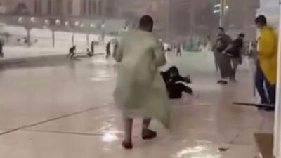  باران‌های شدید و طوفان در مکه