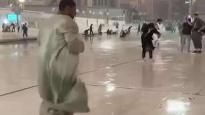  باران‌های شدید و طوفان در مکه در عربستان سعودی