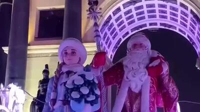  تزیینات طاق پیروزی مسکو در استانه سال نو