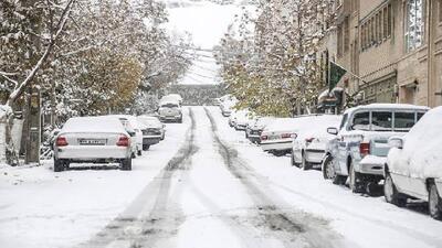  بارش شدید برف در شهر الیگودرز + فیلم