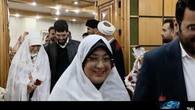  جشن ازدواج به برکت میلاد بانوی بانوان جهان + فیلم