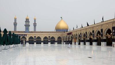  فیلمی از حال و هوای یک روز بارانی در مسجد کوفه