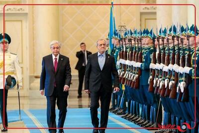  تصاویری از استقبال رسمی رئیس‌جمهور قزاقستان از  پزشکیان