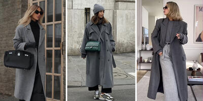  ۴ استایل گرم با کت بلند خاکستری که در هر موقعیتی شیک هستند - چی بپوشم