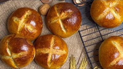  طرز تهیه نان پنبه ای مغزدار مخصوص تغذیه مدرسه بچه ها